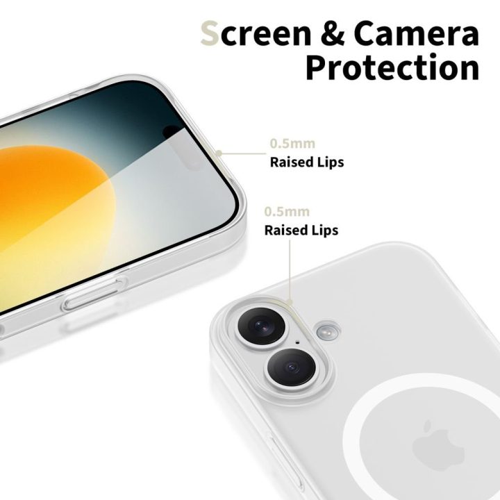 Telefono dėklas baltas matinis MagSafe iPhone 17