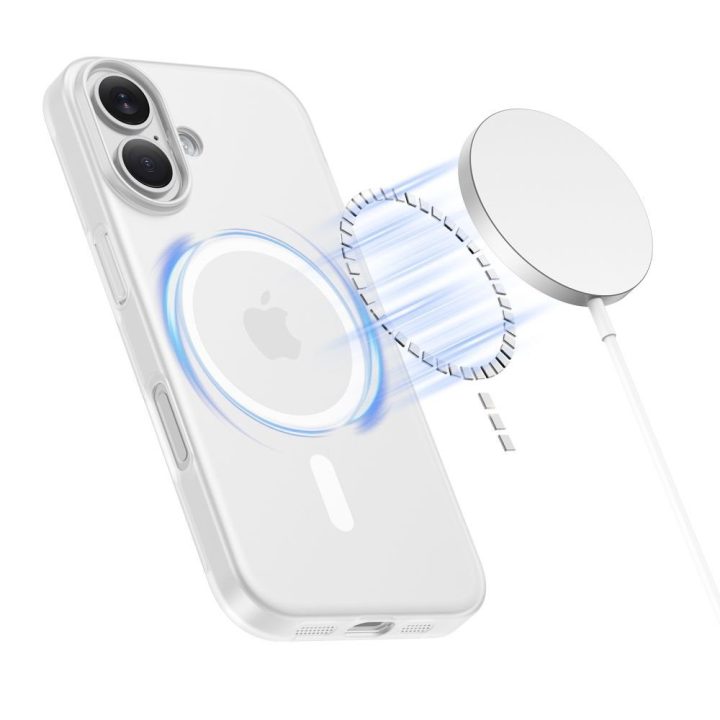Telefono dėklas baltas matinis MagSafe iPhone 17
