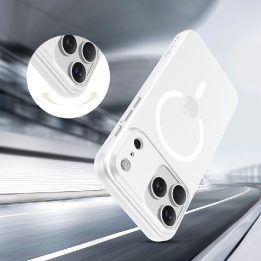 Telefono dėklas baltas matinis MagSafe iPhone 17 Pro