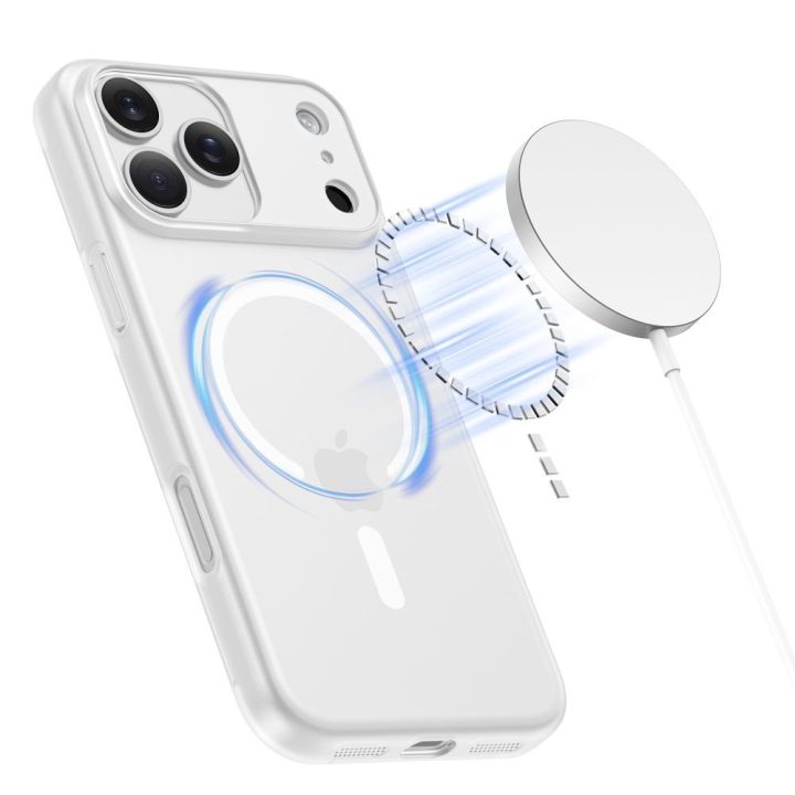 Telefono dėklas baltas matinis MagSafe iPhone 17 Pro