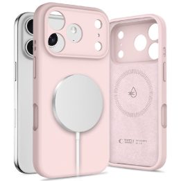 Telefono dėklas rožinis silikoninis MagSafe iPhone 17 Pro Max