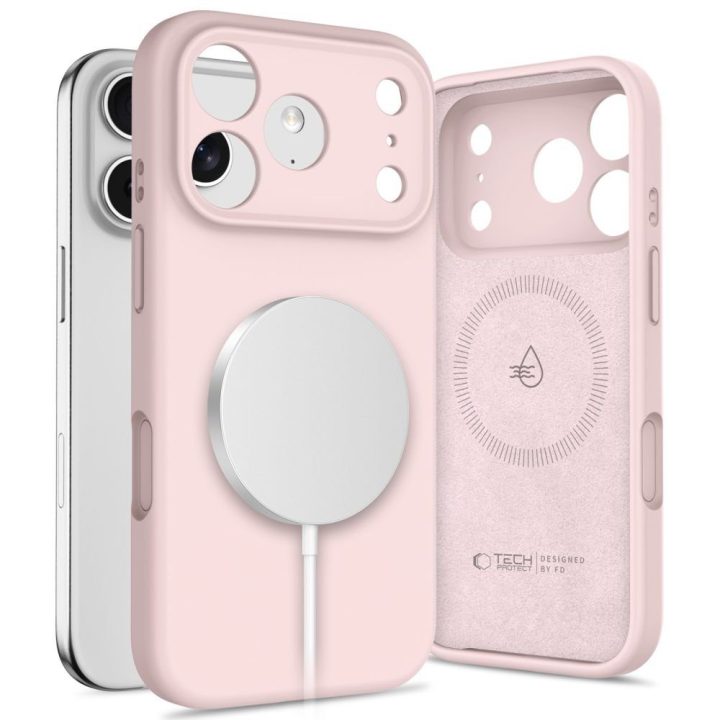 Telefono dėklas rožinis silikoninis MagSafe iPhone 17 Pro Max