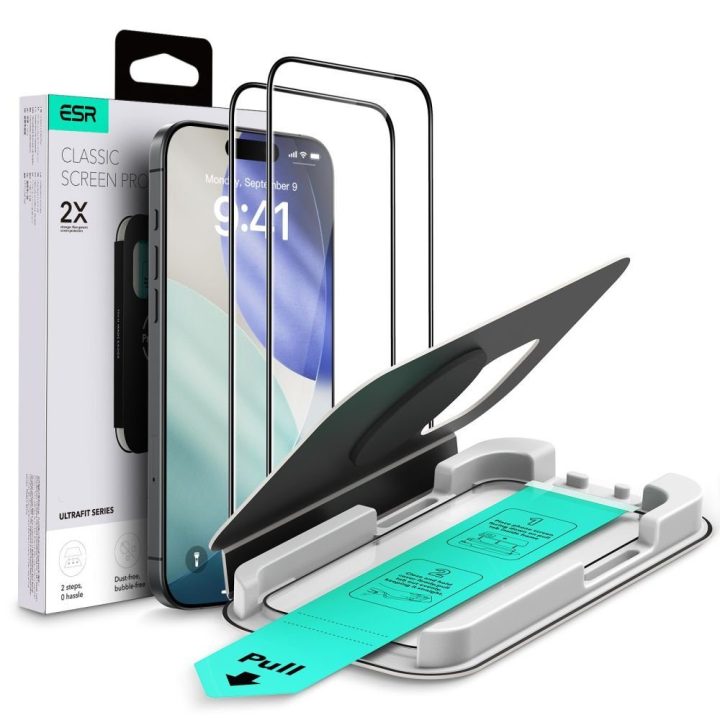 Grūdintas stiklas iPhone 16 Pro / 17 skaidrus 2 vnt. ESR
