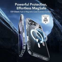 Telefono dėklo ir grūdinto stiklo rinkinys iPhone 17 Pro Max skaidrus MagSafe ESR