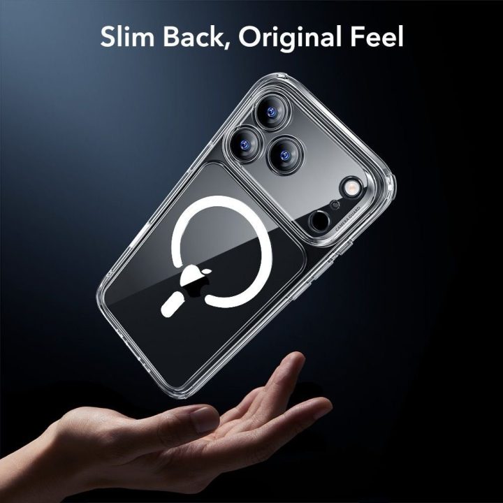 Telefono dėklo ir grūdinto stiklo rinkinys iPhone 17 Pro Max skaidrus MagSafe ESR
