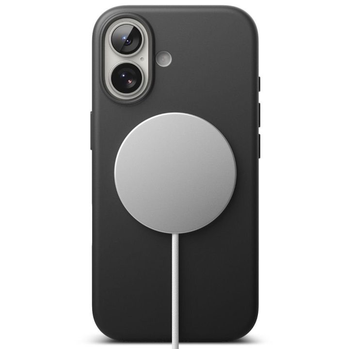 Telefono dėklas iPhone 17 violetinis silikoninis MagSafe Ringke