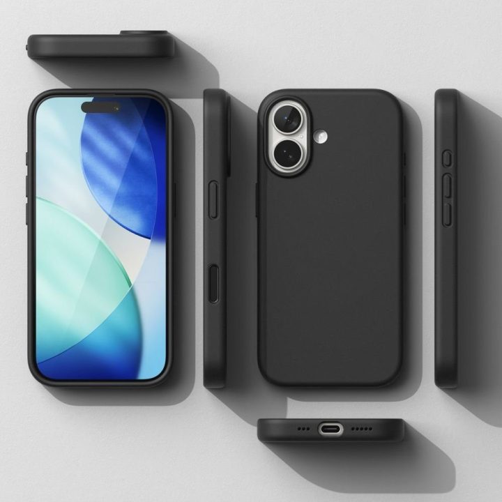 Telefono dėklas iPhone 17 violetinis silikoninis MagSafe Ringke