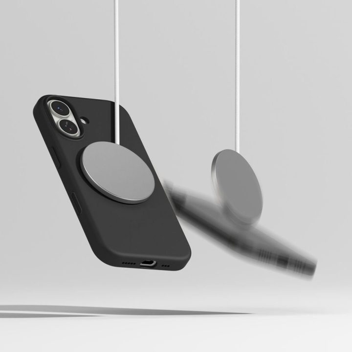 Telefono dėklas iPhone 17 violetinis silikoninis MagSafe Ringke