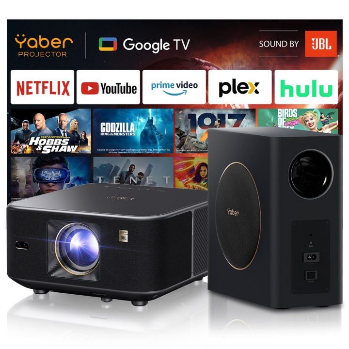 Multimedijos projektorius FullHD 1080p su JBL garsiakalbiais Yaber K3 Pro juodas