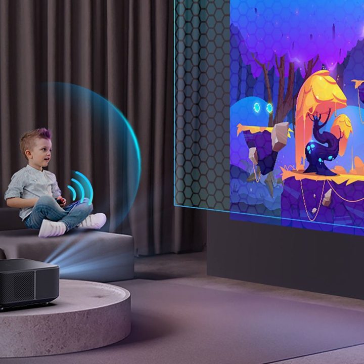 Multimedijos projektorius FullHD 1080p su JBL garsiakalbiais Yaber K3 Pro juodas
