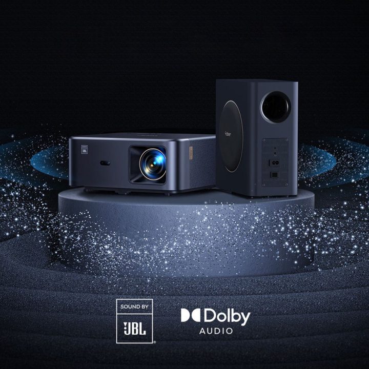Multimedijos projektorius FullHD 1080p su JBL garsiakalbiais Yaber K2s Pro juodas