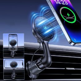 Automobilinis telefono laikiklis su MagSafe ir belaidžiu krovimu 15 W