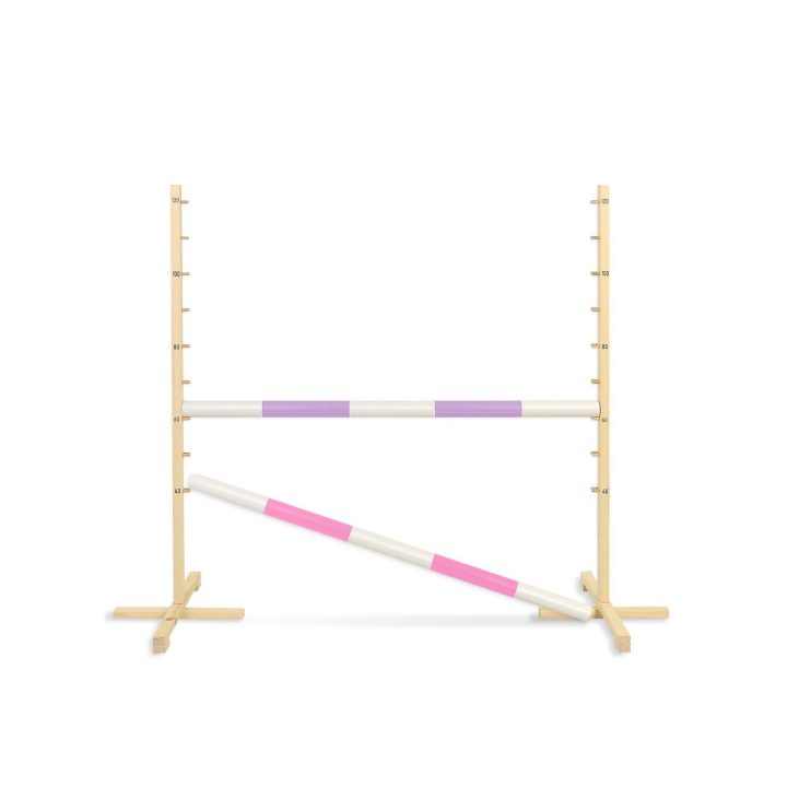 Šuolių kliūtis Hobby Horse 120 cm su dviem kartimis rožinė ir violetinė