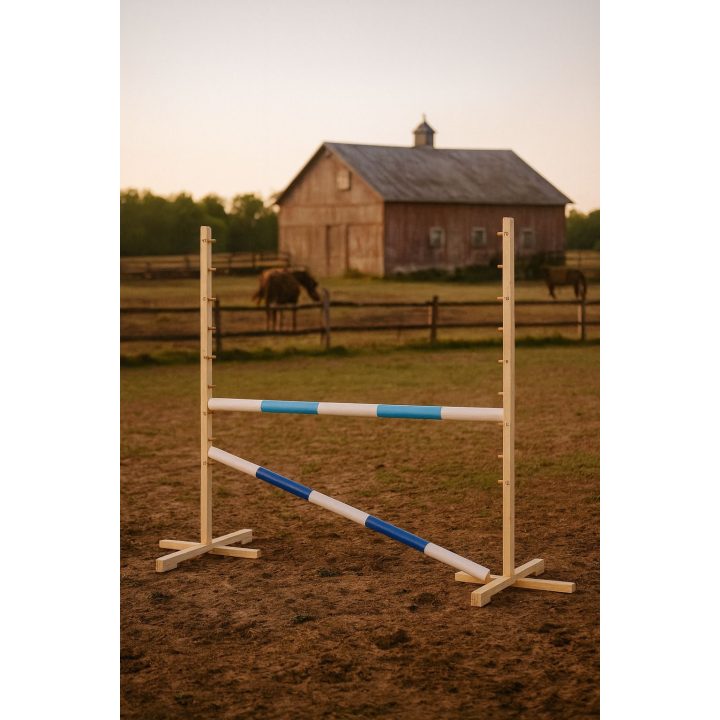 Šuolių kliūtis Hobby Horse ms 120 cm šviesiai mėlyna ir mėlyna su dviem kartimis