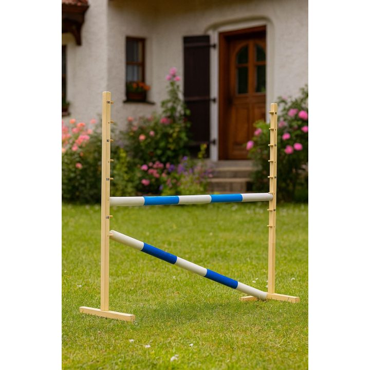 Šuolių kliūtis Hobby Horse ms 120 cm šviesiai mėlyna ir mėlyna su dviem kartimis