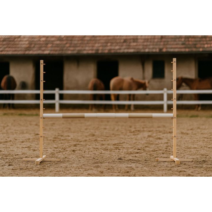Šuolių kliūtis hobby horse sportui smėlio spalvos 160×120 cm