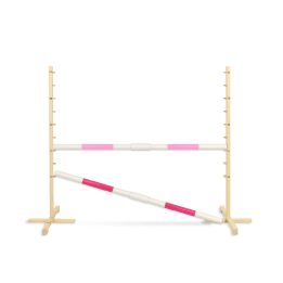 Šuolių kliūtis hobby horse 160 cm rožinė su dviem kartelėmis