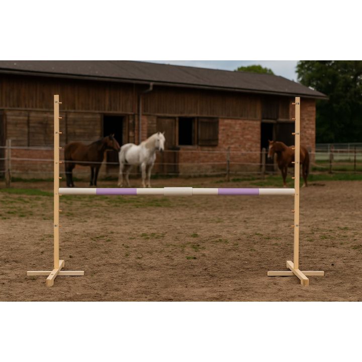 Šuolių kliūtis Hobby Horse šviesiai violetine skersine 160×120 cm
