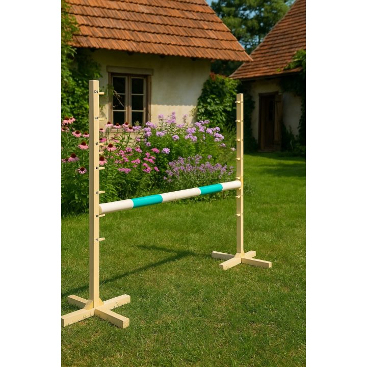 Šuolių kliūtis hobiarkliams 160×120 cm su mėtų spalvos kartimi