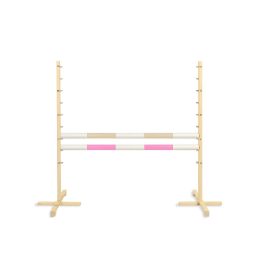 Šuolių kliūtis Hobby Horse 120 cm smėlio ir šviesiai rožinė su dviem kartelėmis