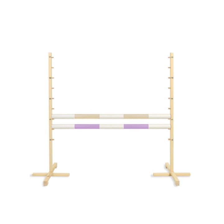 Šuolių kliūtis hobiarkliams 120 cm smėlio ir šviesiai violetinė