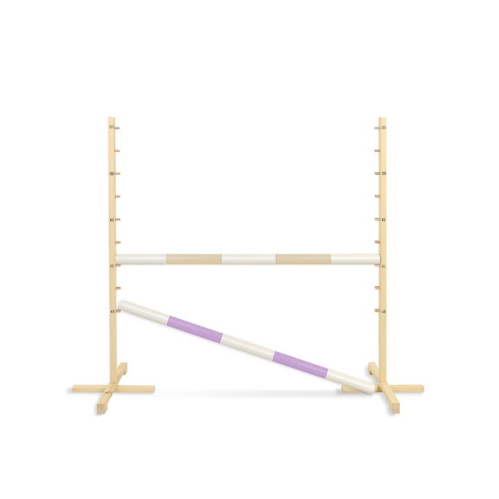 Šuolių kliūtis hobiarkliams 120 cm smėlio ir šviesiai violetinė