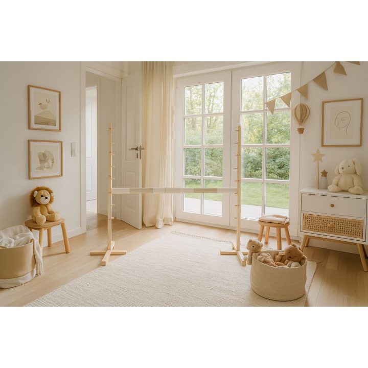 Šuolių kartelė hobby horse žaidimui smėlio spalvos 160 cm