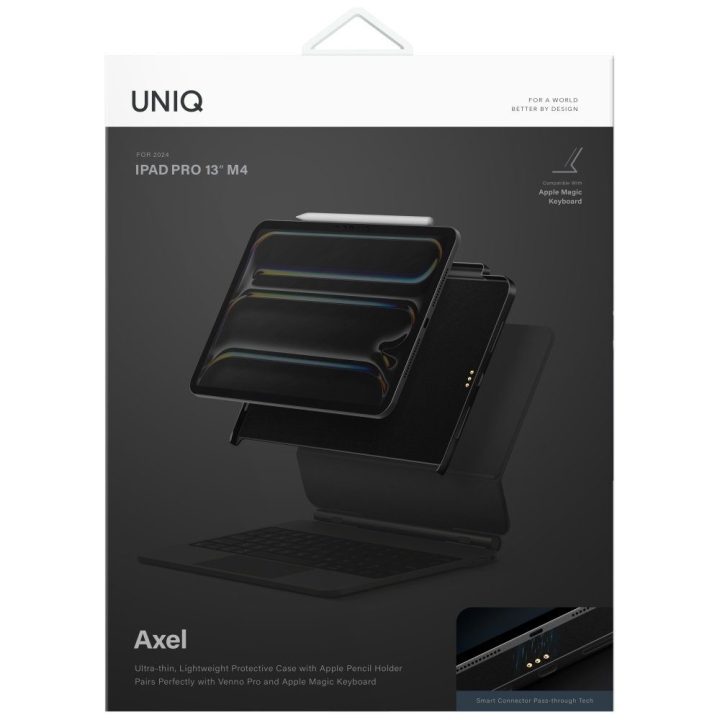 Planšetės dėklas iPad Air 13″ / Pro 13″ 2024 juodas Uniq Axel