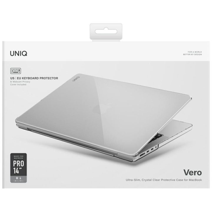 Nešiojamojo kompiuterio dėklas MacBook Pro 14″ skaidrus Uniq