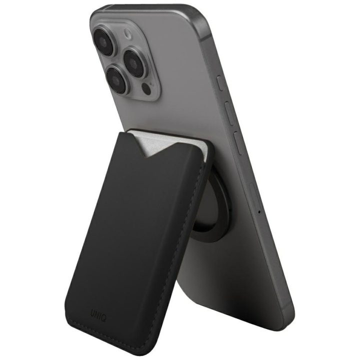 Telefono piniginė magnetinė juoda Uniq Lyden Evo