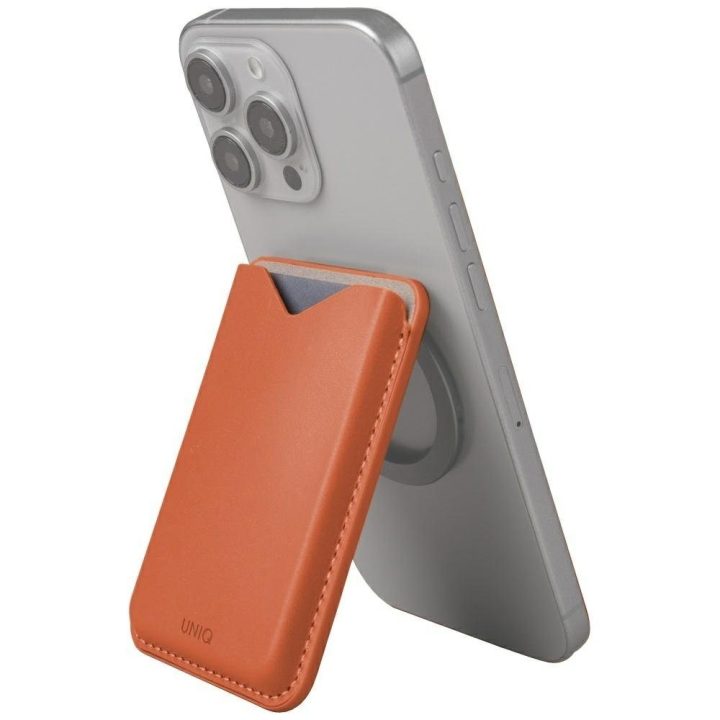 Magnetinė telefono piniginė oranžinė Uniq Lyden Evo