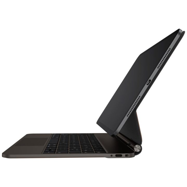 Planšetės dėklas klaviatūra iPad 11″ rudos spalvos magnetinis Uniq Venno Pro