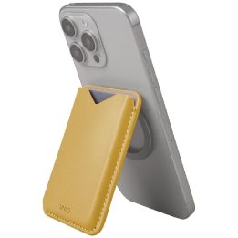 Magnetinė telefono piniginė geltona Uniq Lyden Evo