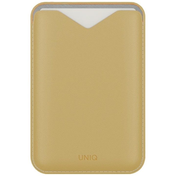 Magnetinė telefono piniginė geltona Uniq Lyden Evo
