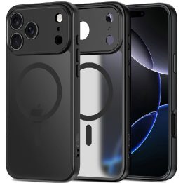 Telefono dėklas iPhone 17 Pro Max juodas matinis MagSafe BasicMag