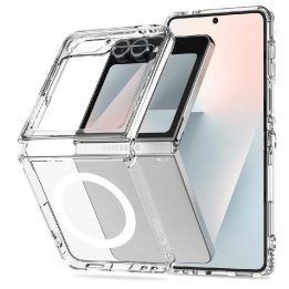 Telefono dėklas Samsung Galaxy Z Flip 6/7 FE skaidrus MagSafe FlexAir