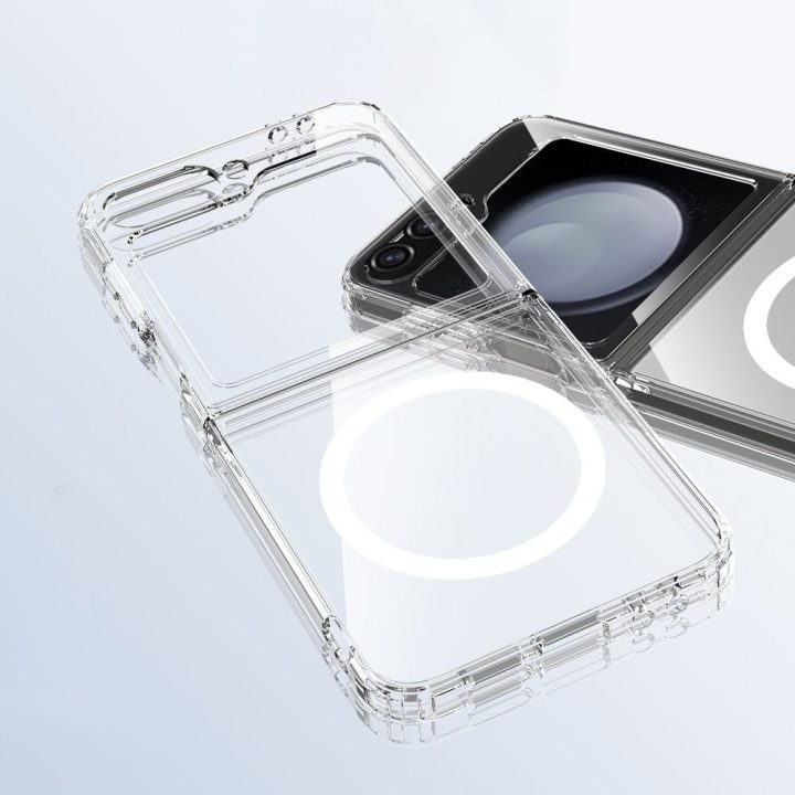 Telefono dėklas Samsung Galaxy Z Flip 6/7 FE skaidrus MagSafe FlexAir
