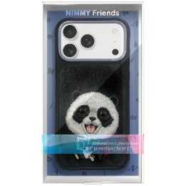 Telefono dėklas iPhone 17 su panda, juodas, Nimmy