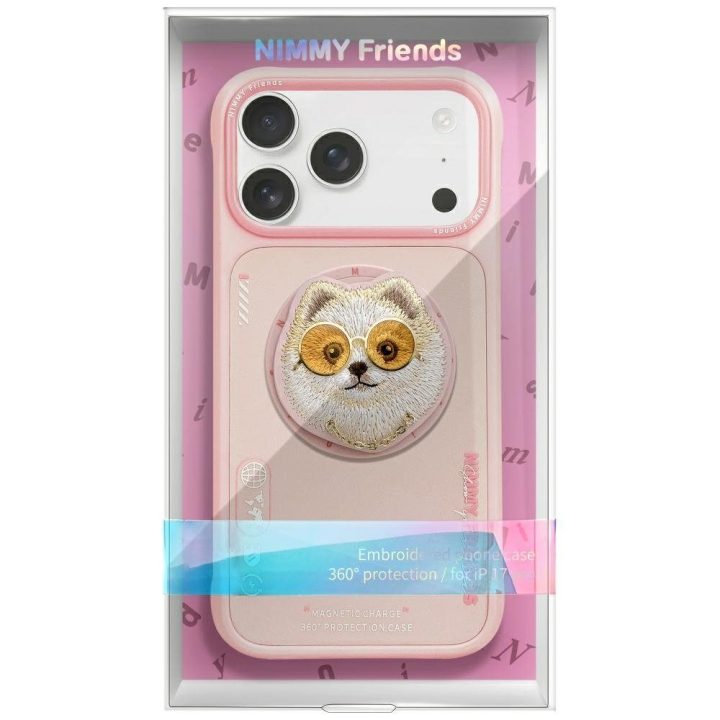 Telefono dėklas iPhone 17 Pro rožinis MagSafe Nimmy Glasses