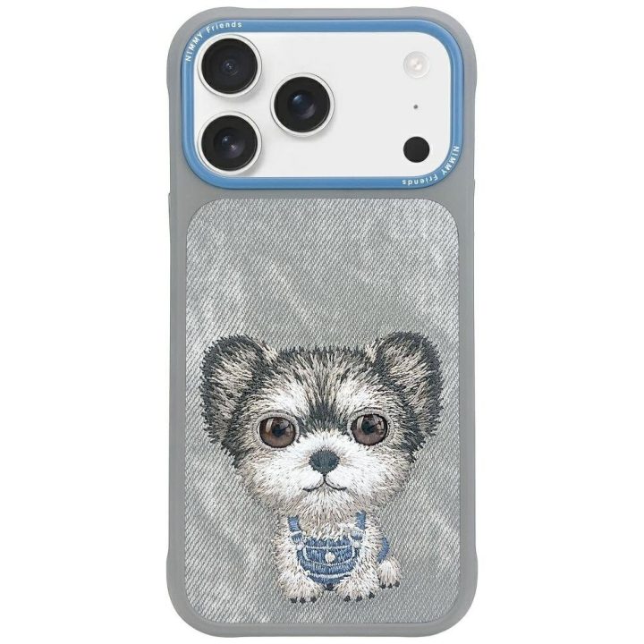 Telefono dėklas iPhone 17 Pro pilkas su šuniuku Nimmy