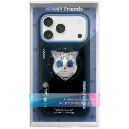 Telefono dėklas iPhone 17 Pro juodas mėlynas MagSafe Nimmy