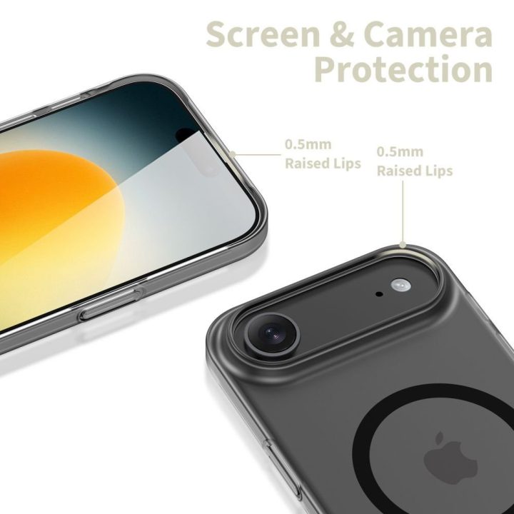 Telefono dėklas iPhone 17 Air juodas matinis MagSafe MagFlex