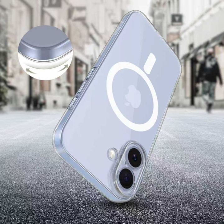 Telefono dėklas iPhone 17 skaidrus MagSafe