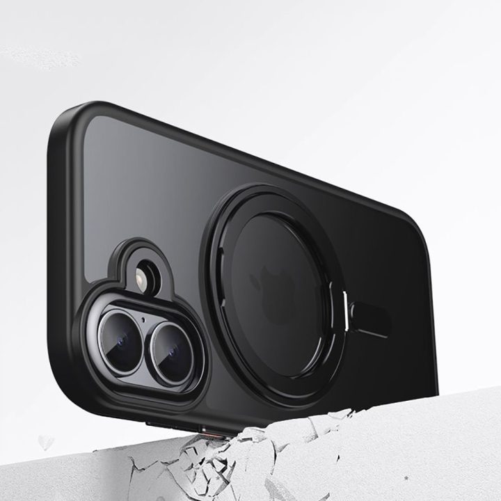 Telefono dėklas iPhone 17 juodas matinis MagSafe