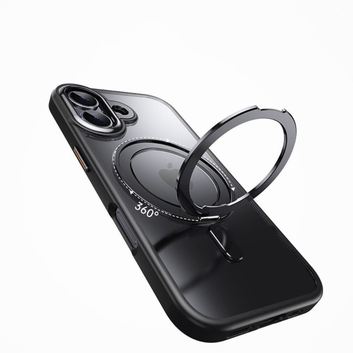 Telefono dėklas iPhone 17 juodas matinis MagSafe