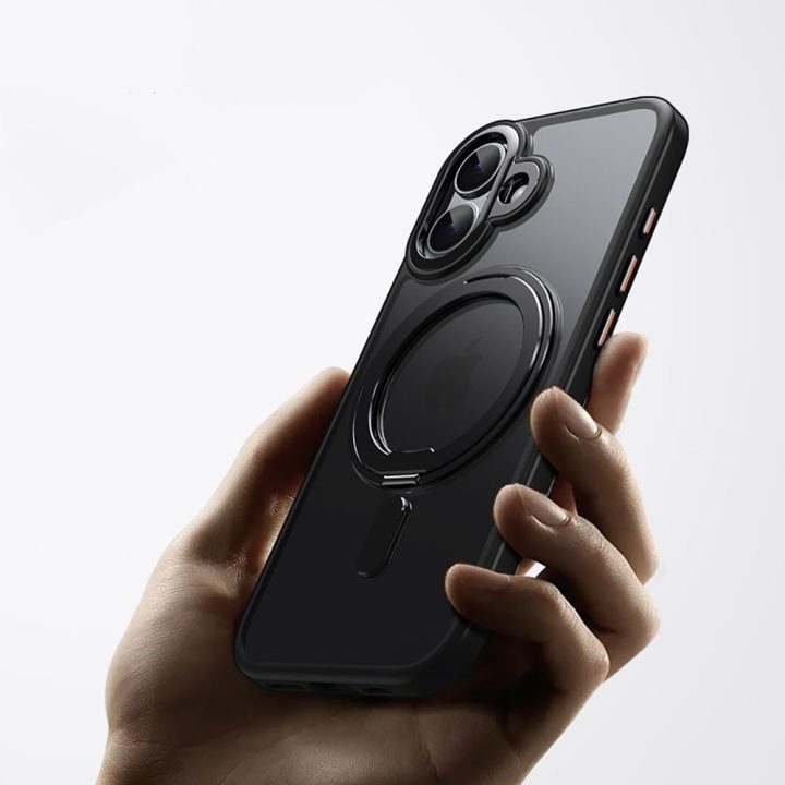 Telefono dėklas iPhone 17 juodas matinis MagSafe