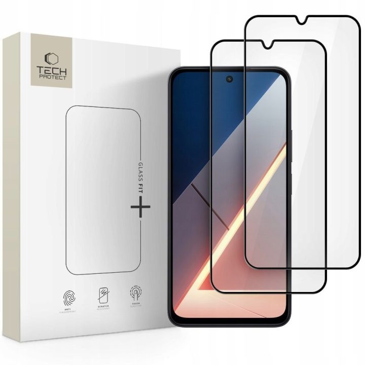Grūdintas stiklas Xiaomi Poco M7 juodas 2 vnt.