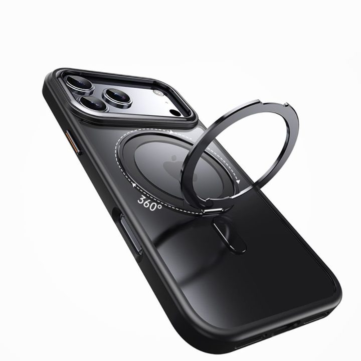 Telefono dėklas iPhone 17 Pro Max juodas matinis MagSafe