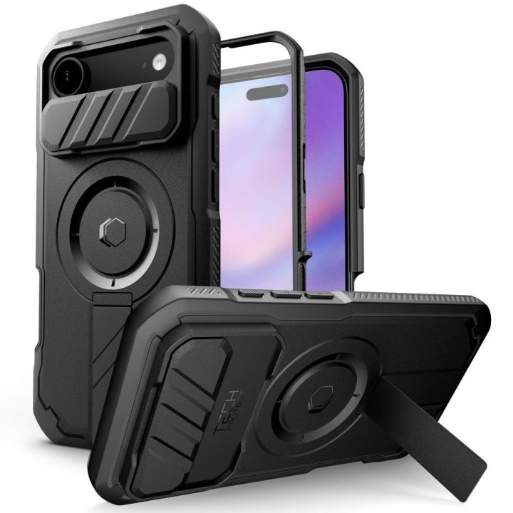 Telefono dėklas iPhone 17 Air juodas Kevlar MagSafe