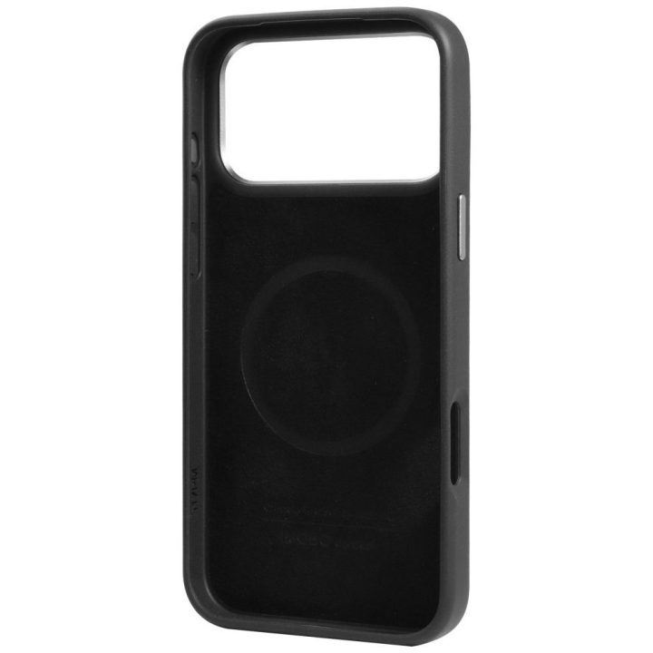Telefono dėklas iPhone 17 Pro Max juodas eko oda MagSafe Audi